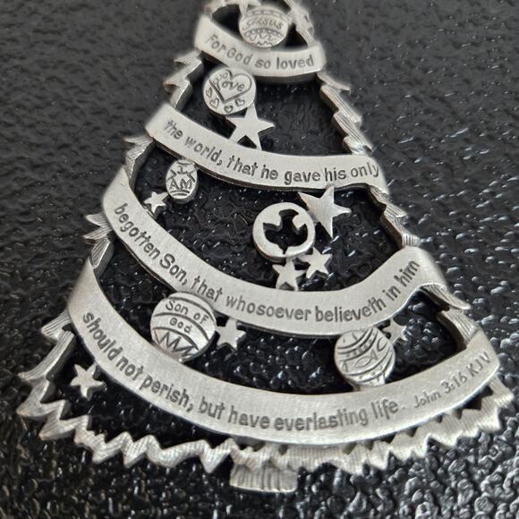 Christmas Ornaments Religious Inspirational Set of 2 Blessed Christmas - Picture 4 of 9